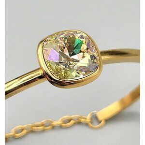 Brosway Chakra Bracelet Swarovski Crystal Gold Finish Stainless Steel Semi Rigid